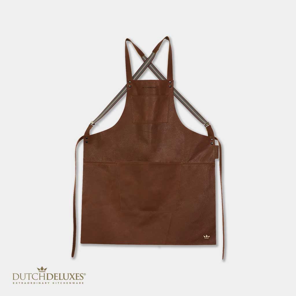 DutchDeluxes - Amazing Aprons Classics Tablier Cuir Brun - Les