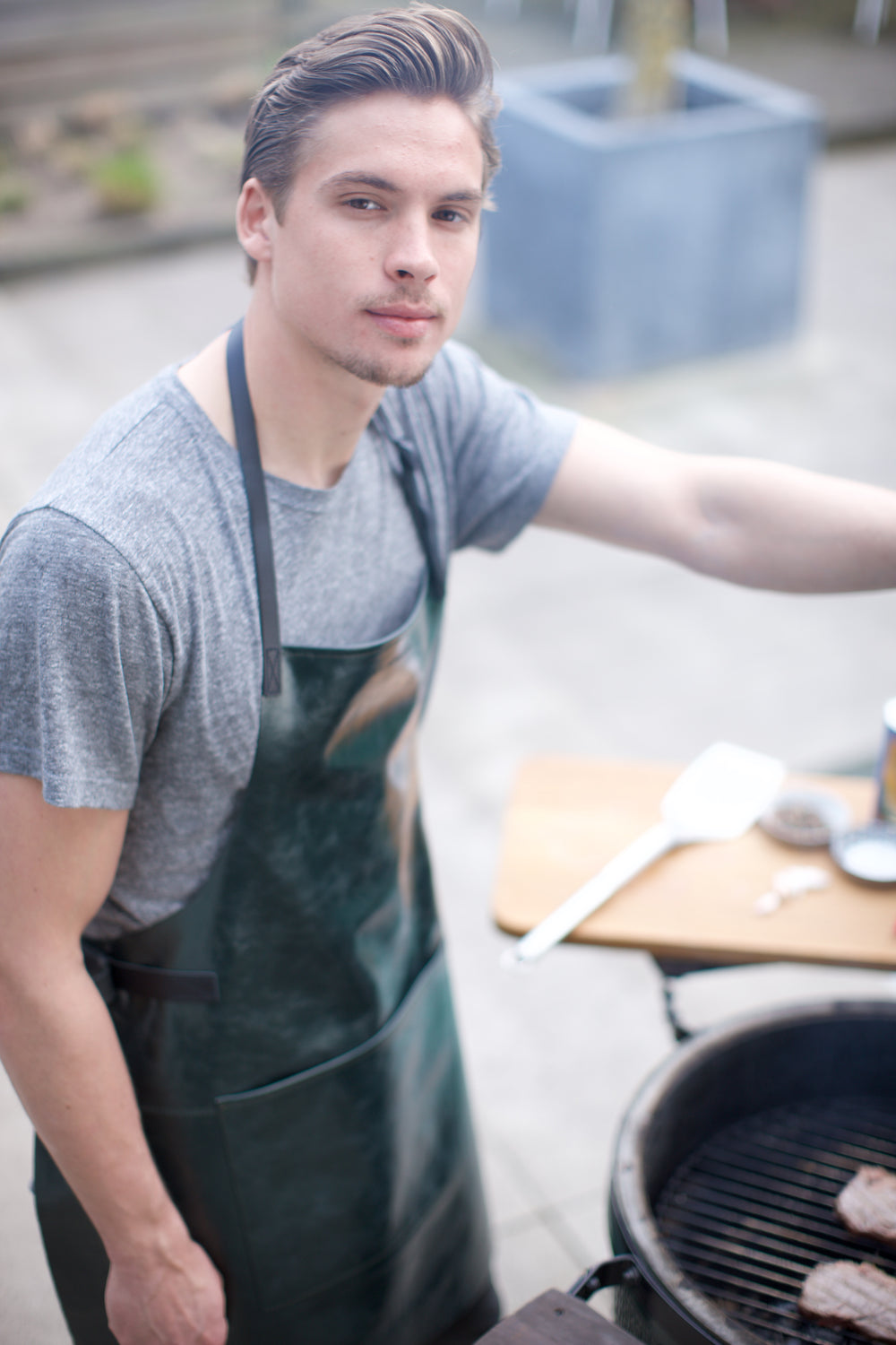 Schürze im BBQ-Stil - Vintage  Grün