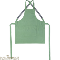 Dutchdeluxes - Handcrafted - Hospitality - Kitchen apron - Suspender Canvas - Easy wear - Fern Green