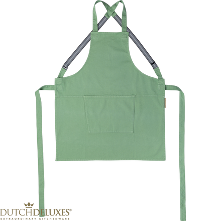 Dutchdeluxes - Handcrafted - Hospitality - Kitchen apron - Suspender Canvas - Easy wear - Fern Green