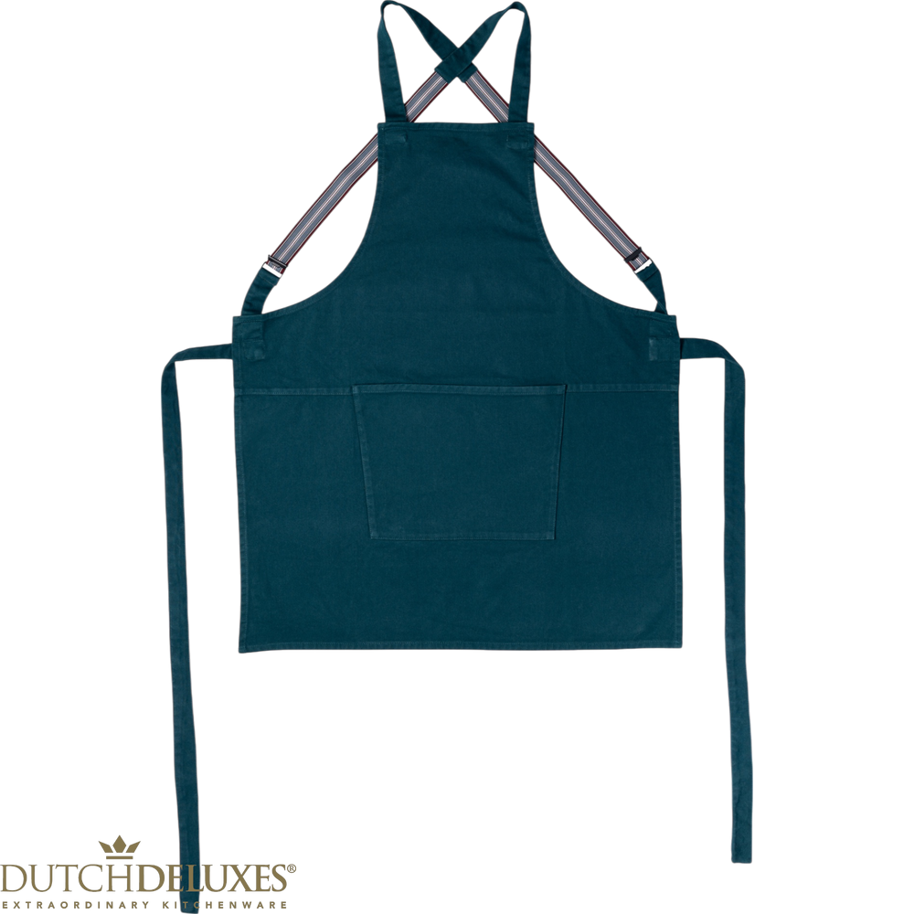 Dutchdeluxes - Handcrafted - Hospitality - Kitchen apron - Suspender Canvas - Easy wear - Forest Green