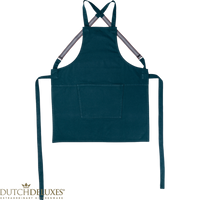 Dutchdeluxes - Handcrafted - Hospitality - Kitchen apron - Suspender Canvas - Easy wear - Forest Green