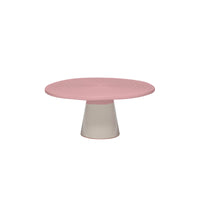 Dutchdeluxes - Handmade - Cake Stand - Ceramic - Medium - 25 cm Diameter - Pink