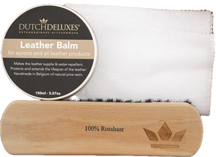 Leather Maintenance - Complete Set (150ml balm+horsehair brush+cotton cloth)