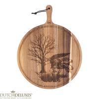 Dutchdeluxes Tattoo boards acacia Earth- Snijplank - Serveerplank - Medium