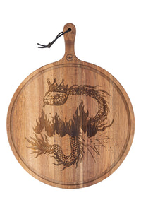 Bread Board Acacia Round Medium Tattoo FIRE