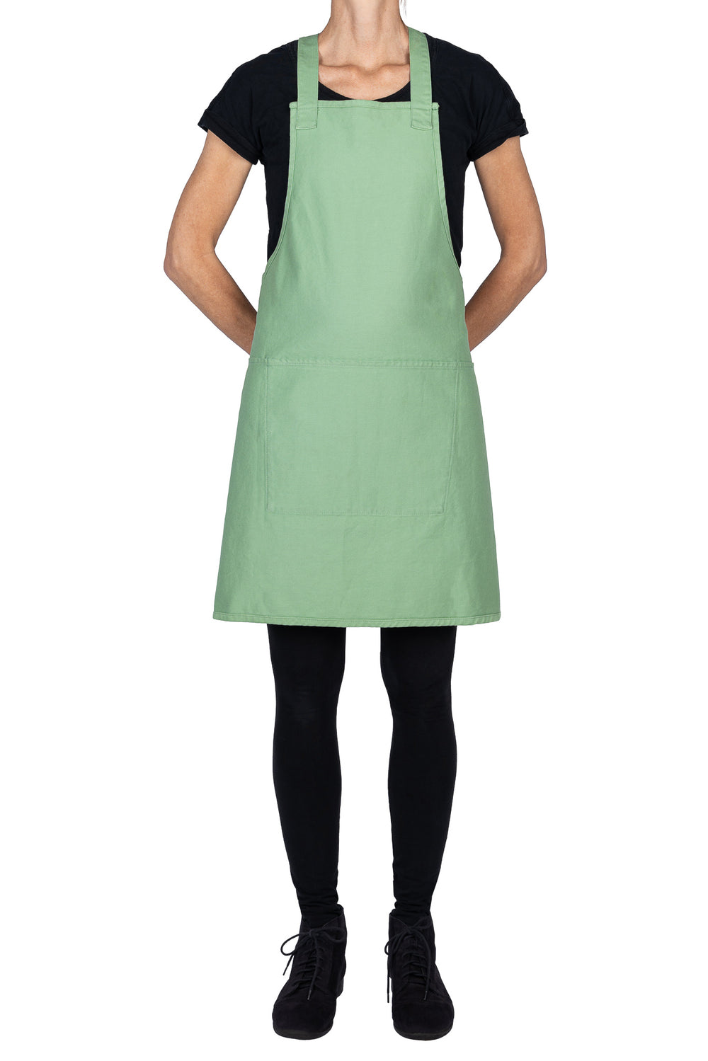 Dutchdeluxes - Handcrafted - Hospitality - Kitchen apron - Suspender Canvas - Easy wear - Fern Green